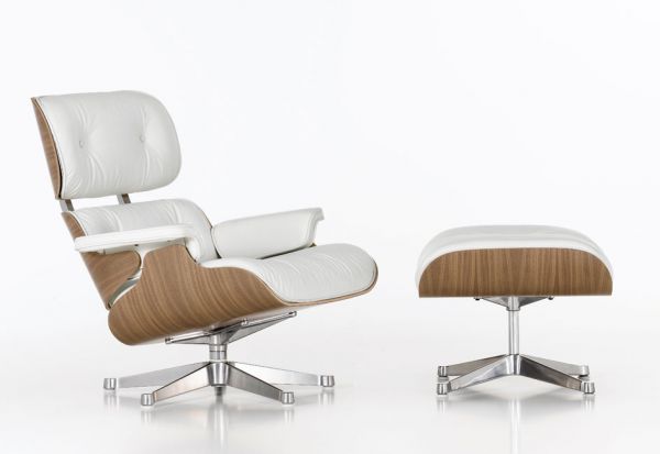 Eames style Lounge Chair (White version) кресло для отдыха
