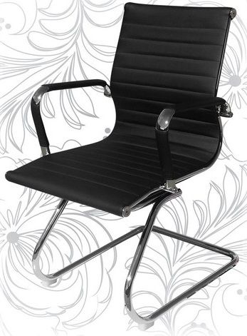 Кресло для посетителя LMR-102N (черный, бежевый)
